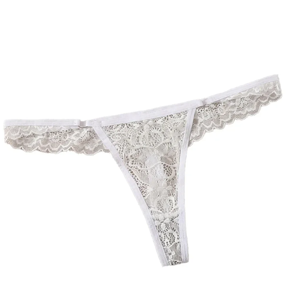 Женские кружевные красивые сексуальные трусики-стринги с Т-образной спинкой
