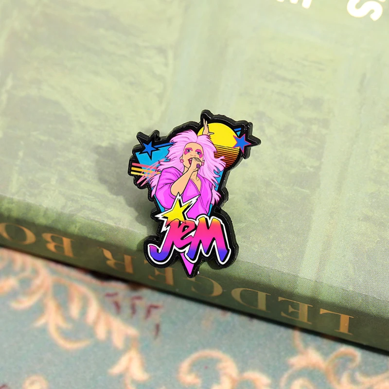 Jem 80s стильная художественная брошь эмалевые булавки креативная Ретро