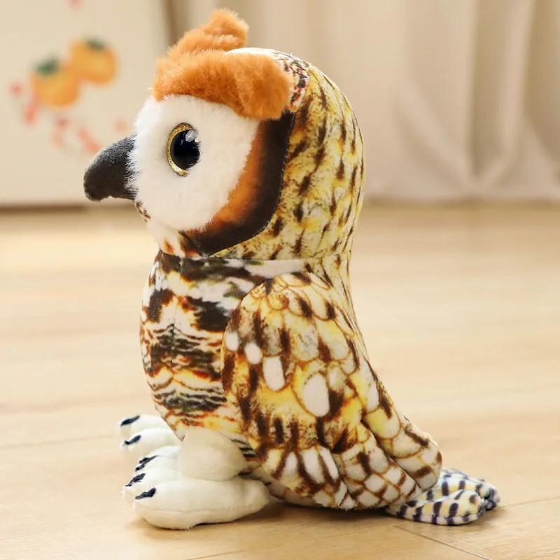 

20cm Cute Realistic Owl Plush Toy Kawaii Lifelike Bird Doll Stuffed Animal Toy Room Decor Birthday Gift for Kids