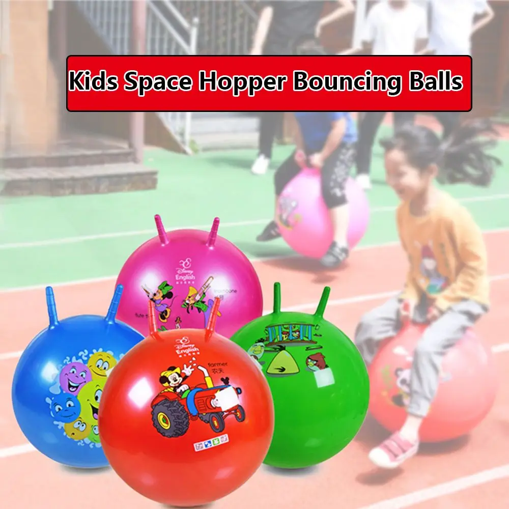 

45CM Random Color Jump Games with 2 Handles Outdoor Sports Inflatable Toys Kids Space Hopper Bouncing Balls Hop Ball