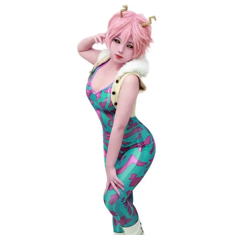 DAZCOS аниме косплей Pinky Ashido Mina костюмы для косплея женщин зентай комбинезоны из
