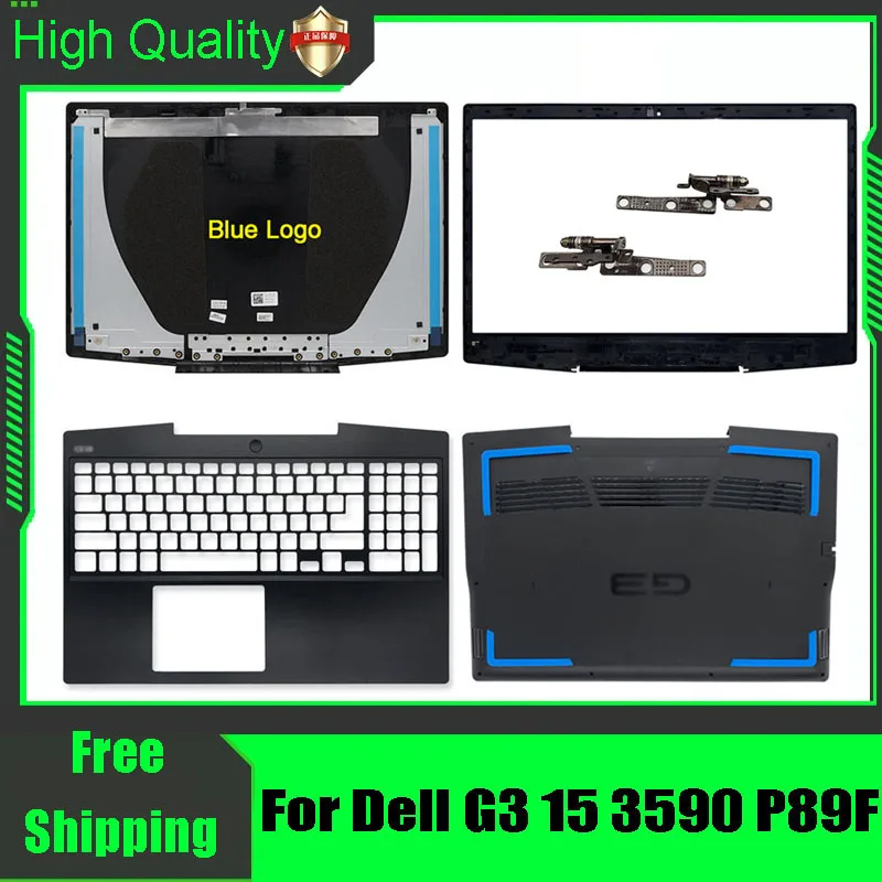 Фото Для ноутбуков Dell G3 Gaming Series G3 15 3590 P89F: задняя крышка, верхняя крышка, передняя рамка, подставка для рук, нижний корпус, петли. №1