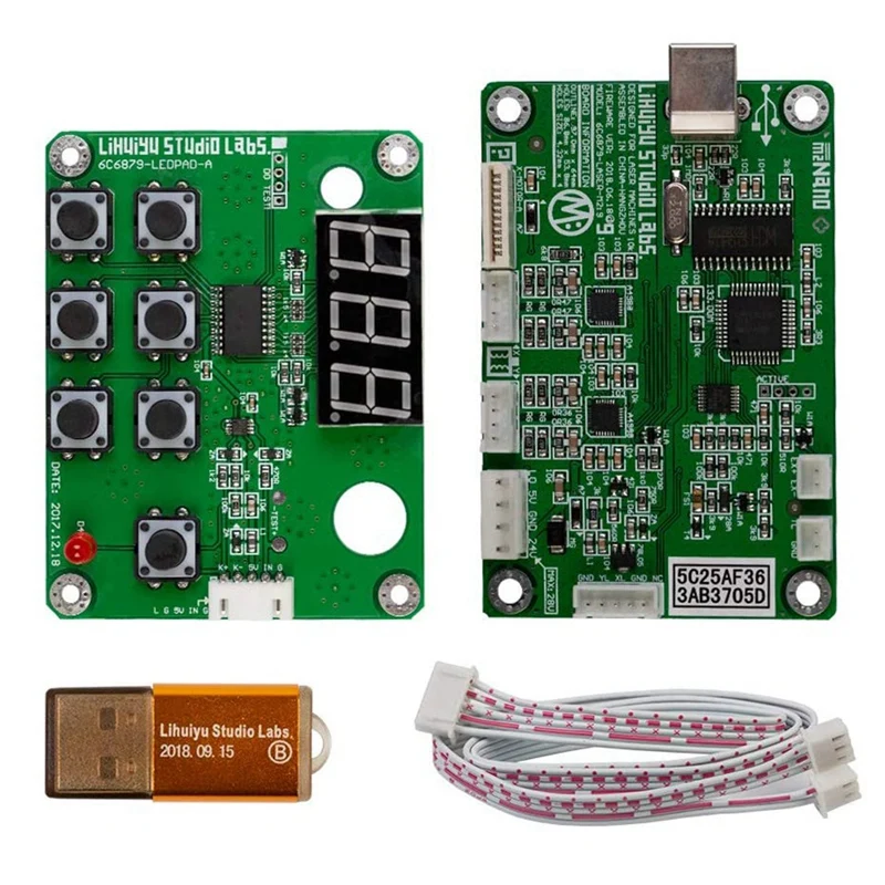 

1 комплект M2 Nano CO2 контроллер материнской платы + панель управления + ключ B система гравировки резак DIY 3020 3040 K40