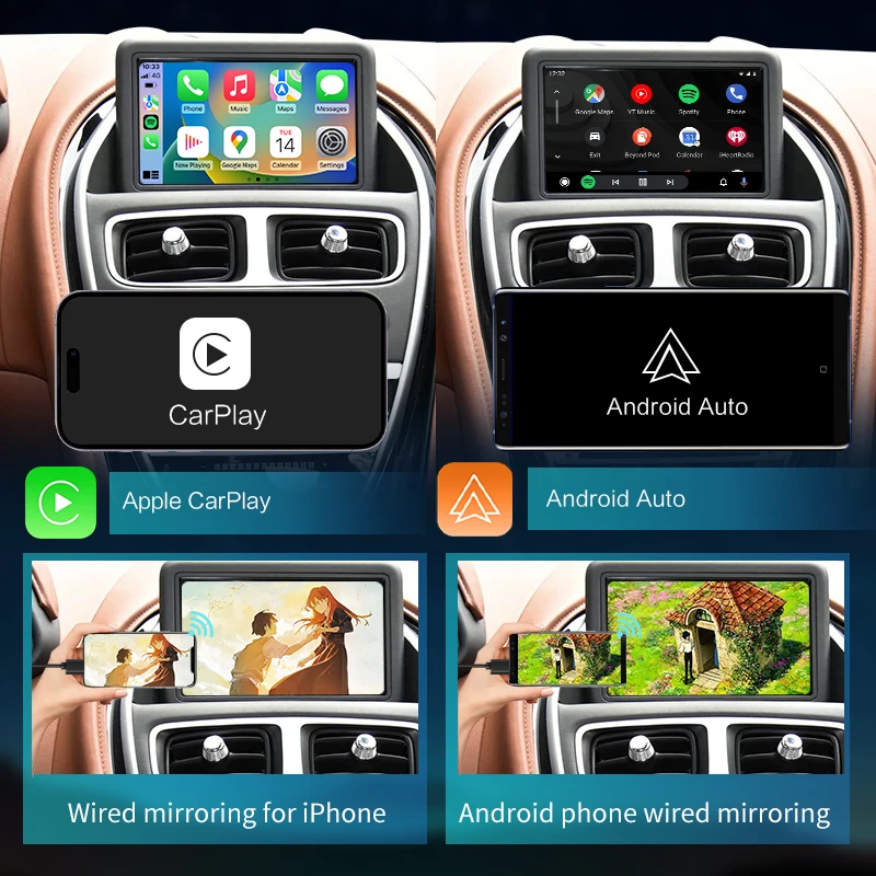 Фото Беспроводной CarPlay для Aston Martin DB11 16-23 Автомобильный мультимедийный декодер с GPS Android Auto AirPlay Зеркальные функции связи №2