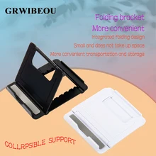 GRWIBEOU-테이블 조정 가능 7 기어 휴대폰 브래킷, 데스크탑 접이식 범용 휴대폰 및 태블릿 컴퓨터 브래킷