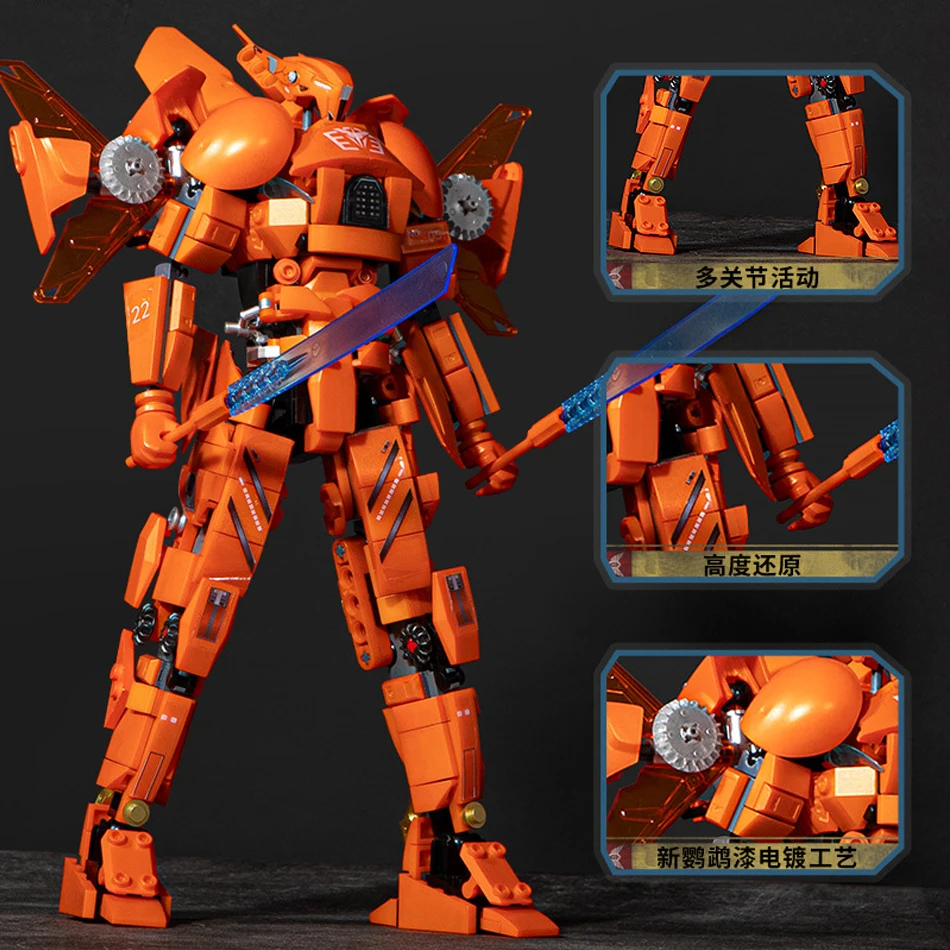 Фото MOC фильм Тихоокеанский охотник-механик робот строительные блоки механический бронированный воин фигурки сборка кирпичи игрушка для детей подарок №5