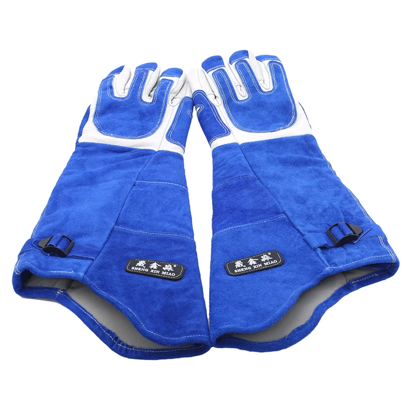 

Leather Dog Cat Pet Animal Anti-bite Gloves Anti-snake Bite Anti-stab Rescue Station Protection Long Thick Leather Gloves