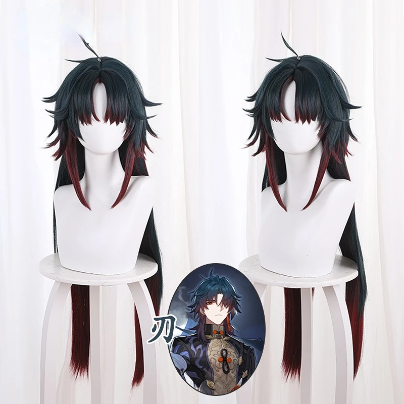 

Anime Game Honkai: Star Rail Cosplay Blade Wig Halloween Play Party Stage High Quality Long Curly Gradient color Hair