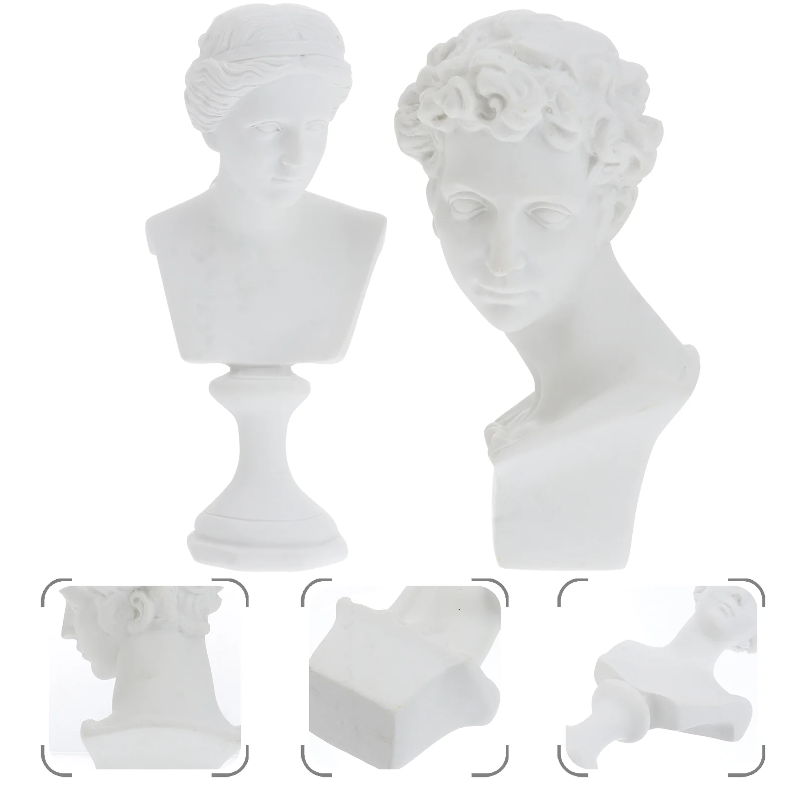 

2pcs Decorative Greek Statues Desktop Ornament Greek Sculptures Decoration