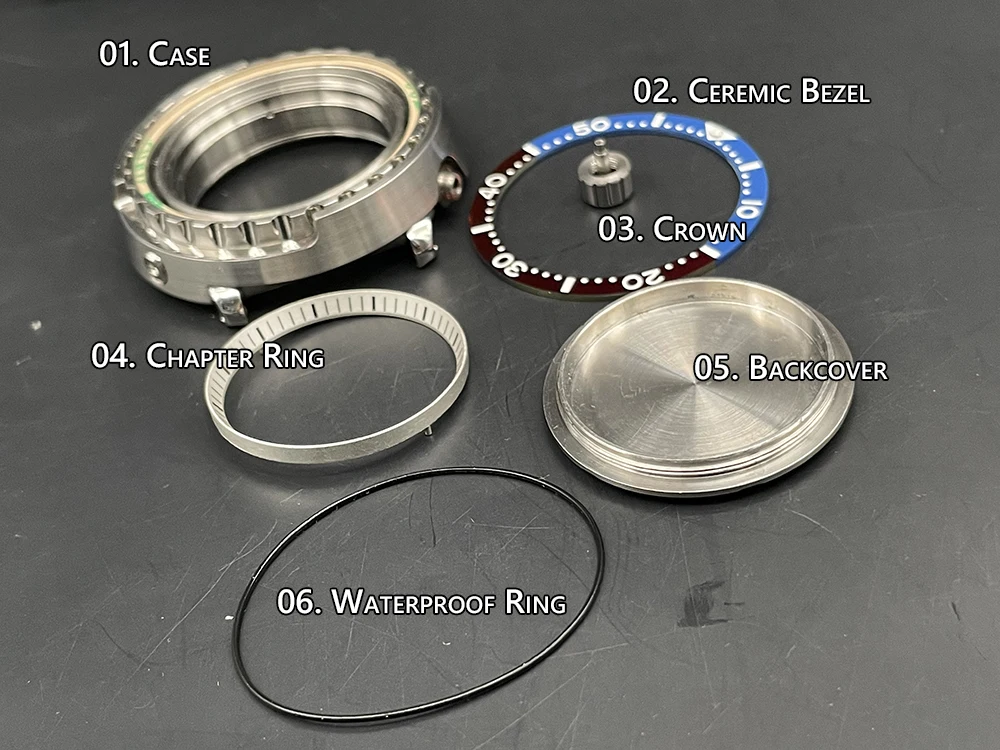 Чехол для часов Seiko Tuna из нержавеющей стали с сапфировым стеклом и керамическими