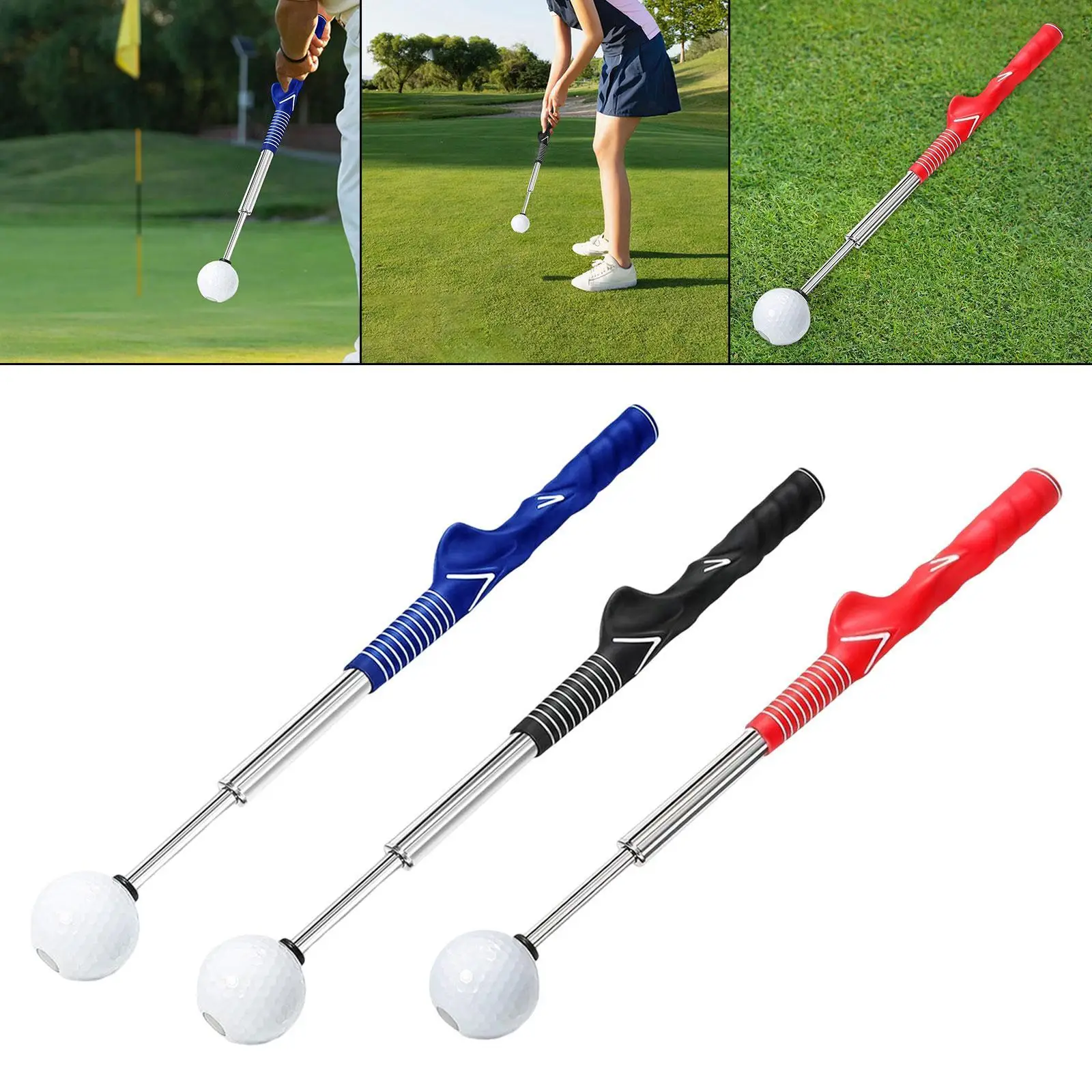 Телескопический тренажер для гольфа легкий балансировочный нескользящий