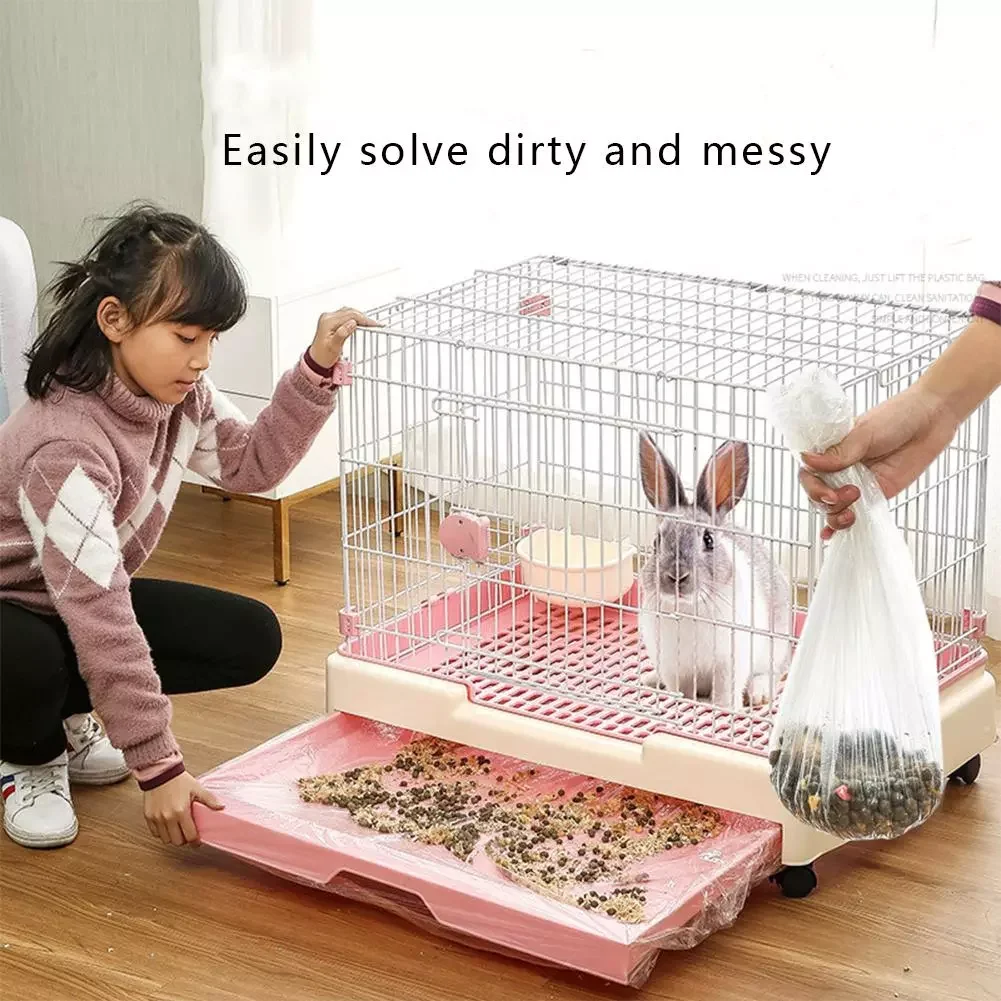 

NEW2022 Universal Chassis Film Disposable Easy Removal Plastic Cover Bag For Cats Pet Rabbit Cage Cat Supplies Toilet Litter Acc
