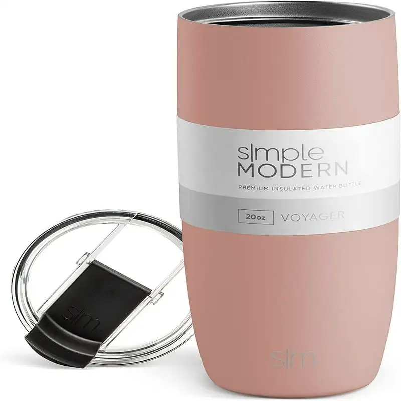 

. This Vibrant, Durable 20 fl oz. Steel Vacuum Insulated Tumbler with Flip Lid and Straws Keeps Drinks Cold for up to 24 Hours -