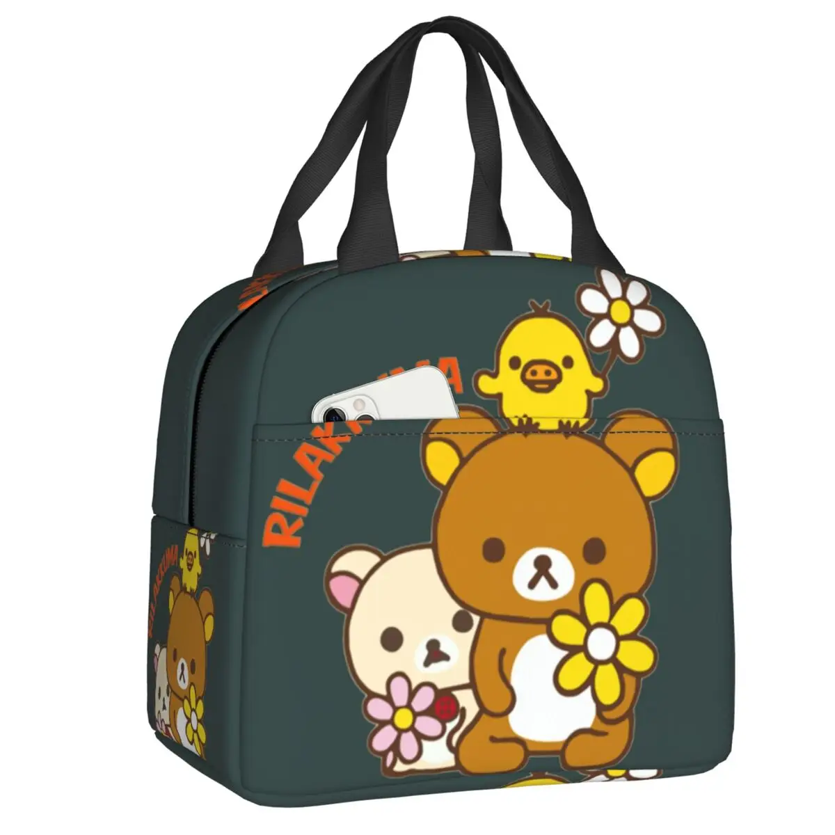 Custom Cute Rilakkuma Lunch Bag Women Warm Cooler Insulated Lunch Boxes for Student School