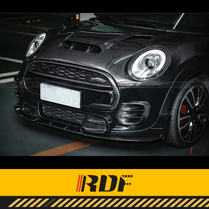 Фото ﻿   Подходит для MINI F55 F56 JCW 2015-2019 годов выпуска, модифицированная карбоновая накладка YISO на нижний воздухозаборник переднего бампера. №3