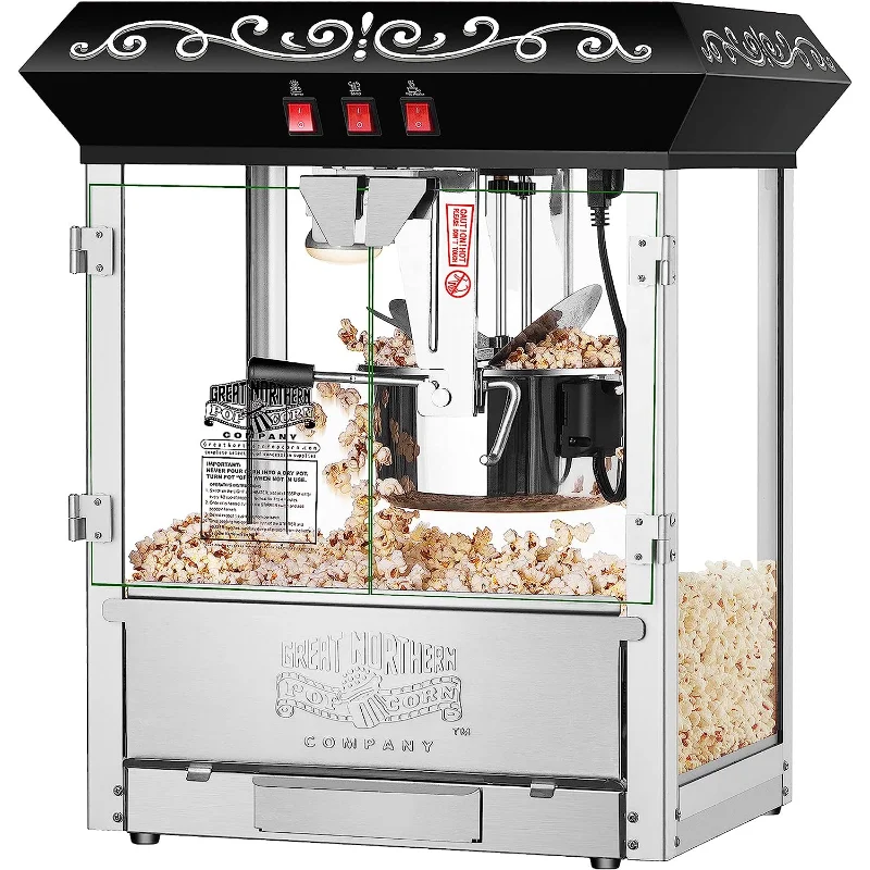 

Great Northern 10 oz Perfect Popper Countertop Style Popcorn Machine Black