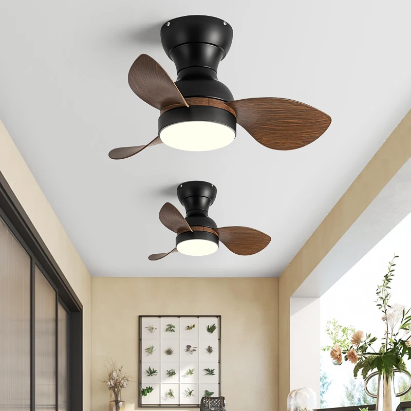 

Chandeliers 24Inch Led Ceiling Fan Lamps Art Balcony Aisle Modern Study Kindergarten Electric Commercial 110v 220V Pendant Light