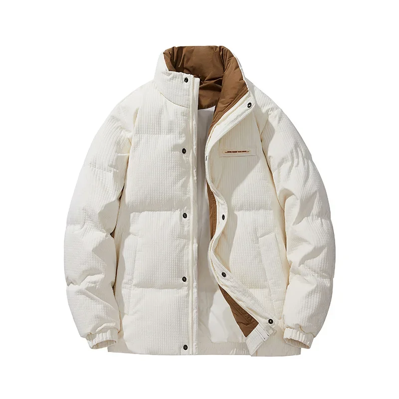 Утолщенный мужской модный повседневный пуховик в гонконгском стиле 2024 новое