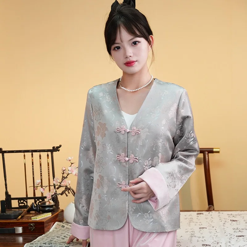 Шелковая китайская Новогодняя одежда из бутика высококачественное женское