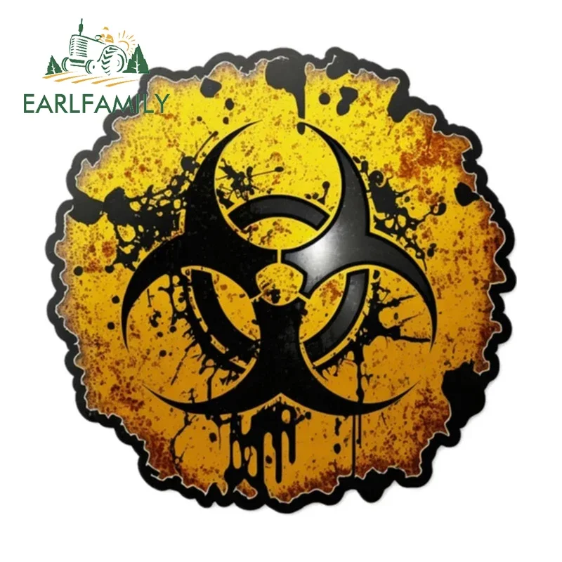 

EARLFAMILY 13 см знак биологической опасности, автомобильная наклейка, наклейка на окклюзию с царапинами, индивидуальное украшение для багажника мотоцикла
