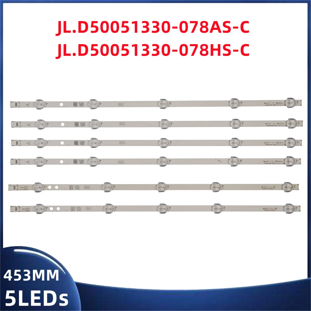 

6Pcs/Set LED Backlight Strip For Polaroid D50F289M4CW JVC LT-50C750 50HB26T72U P50D300FP JL.D50051330-078AS-C 078HS LT-50C750(A)