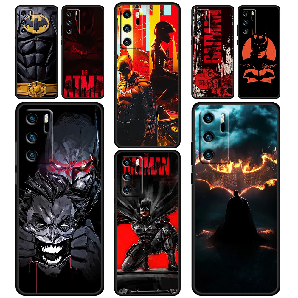 

DC Cool Superhero Batman Soft Shockproof Black Phone Case For Huawei P50 P40 P30 P20 P Smart Z Pro Plus 2019 2021 Cover