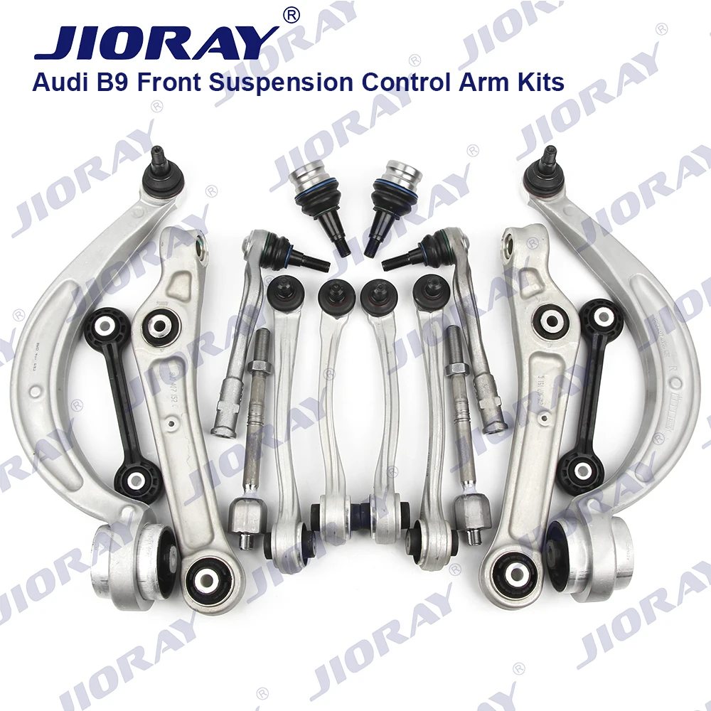

JIORAY Front Suspension Control Arm Ball Joint Stabilizer Link Tie Rod Kits For Audi A4 B9 8W2 8WH 8W5 A5 F53 F57 F5A 8W0407151C