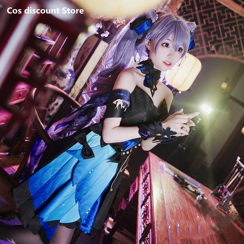 

Костюм для косплея Genshin Impact Keqing, амин, Великолепное модное женское платье, одежда для ролевых игр, размеры, Новинка