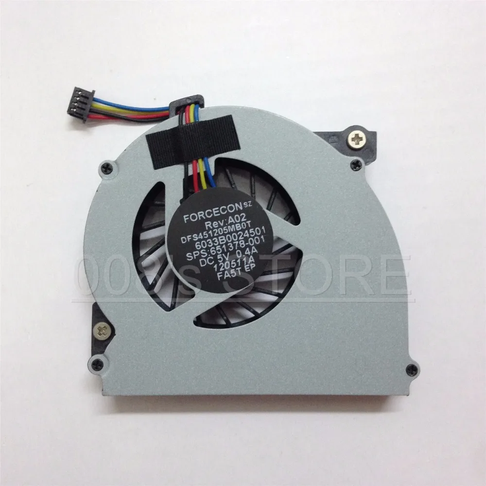 

Brand New Fan For HP EliteBook 2560 2570 2560p 2570p DC 5V 0.4A DFS451205MB0T 6033B0024501 651378-001 CPU Cooler Radiator 4 Pin