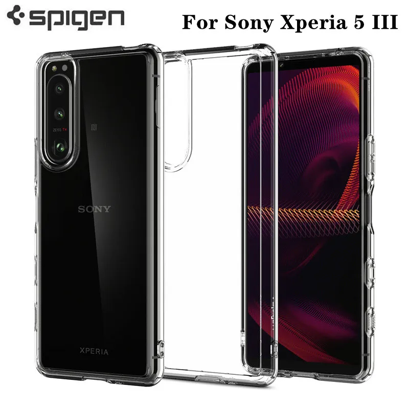 

For Sony Xperia 5 III Hard PC Transparent Case | Spigen [Ultra Hybrid] Shockproof Slim Clear Cover