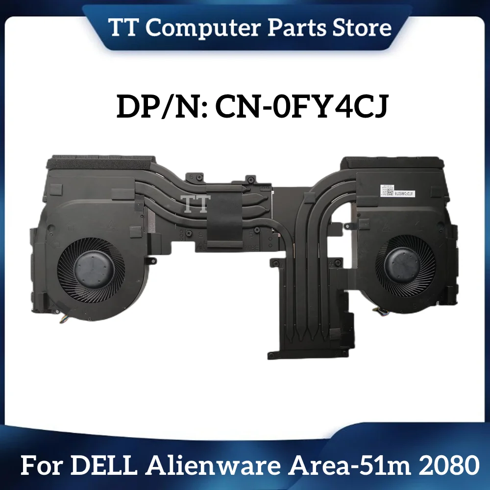 

Новый оригинальный Охлаждающий радиатор TT для Dell Alienware Area-51m R1 RTX 2080 радиатор радиатора 0FY4CJ FY4CJ AT2F1005DT0