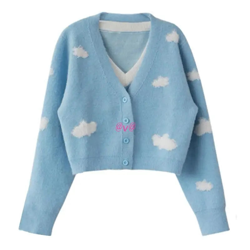 

Женский вязаный кардиган с длинным рукавом, укороченный свитер с V-образным вырезом, универсальные укороченные топы на осень и зиму