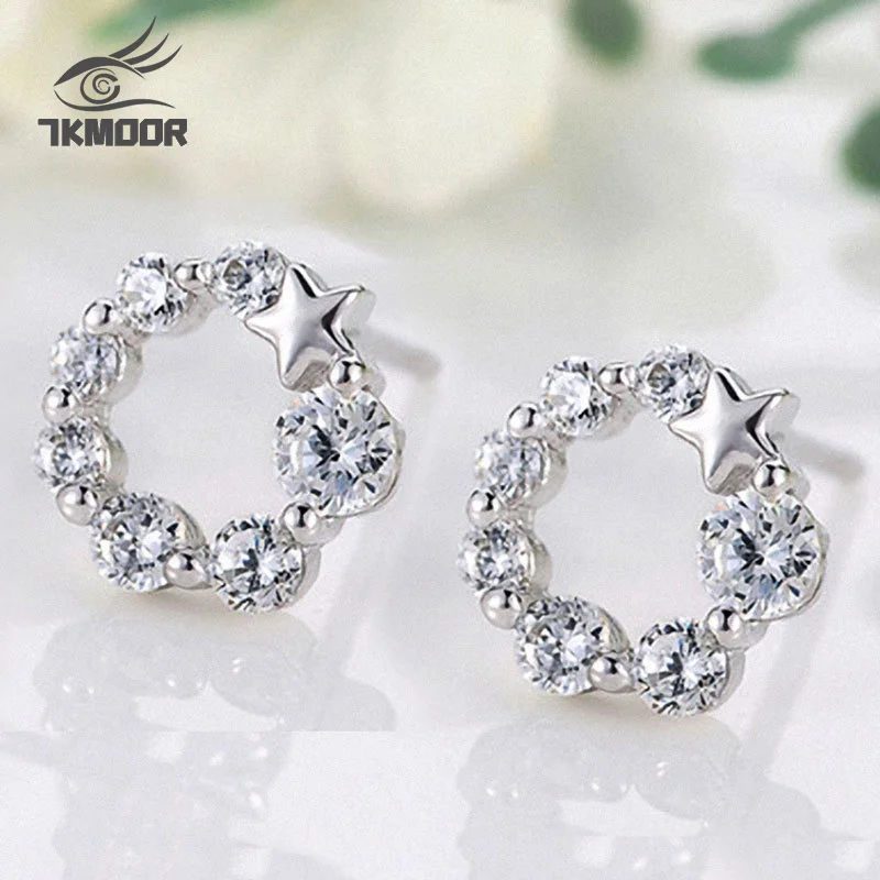 Фирменные серьги ювелирные изделия цветок однотонные серебряные