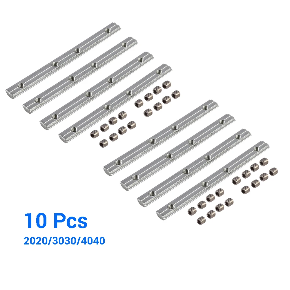

10pcs 180 Degree Straight Joint Inside Connector 2020 3030 4040 Aluminium Profile Fittings Strip With M5 M6 Screws Profile