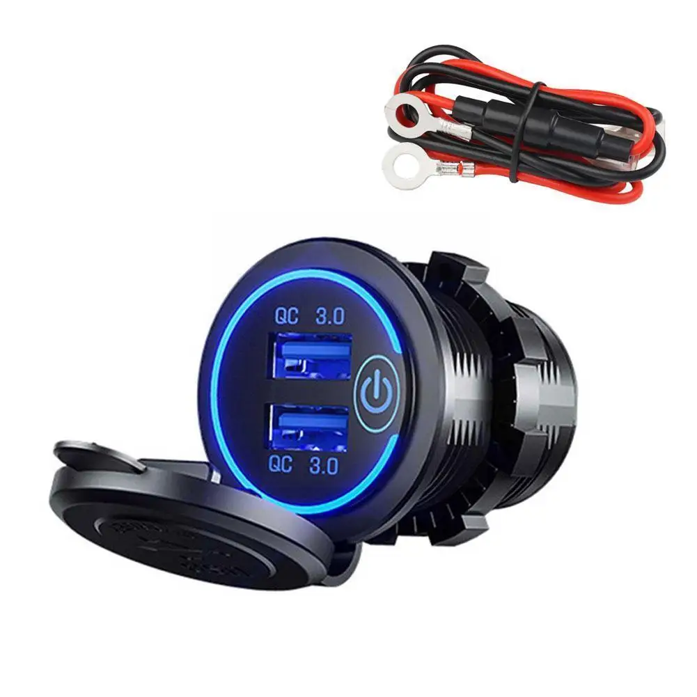 

Автомобильное зарядное устройство с двумя USB-портами, 12 В/24 В