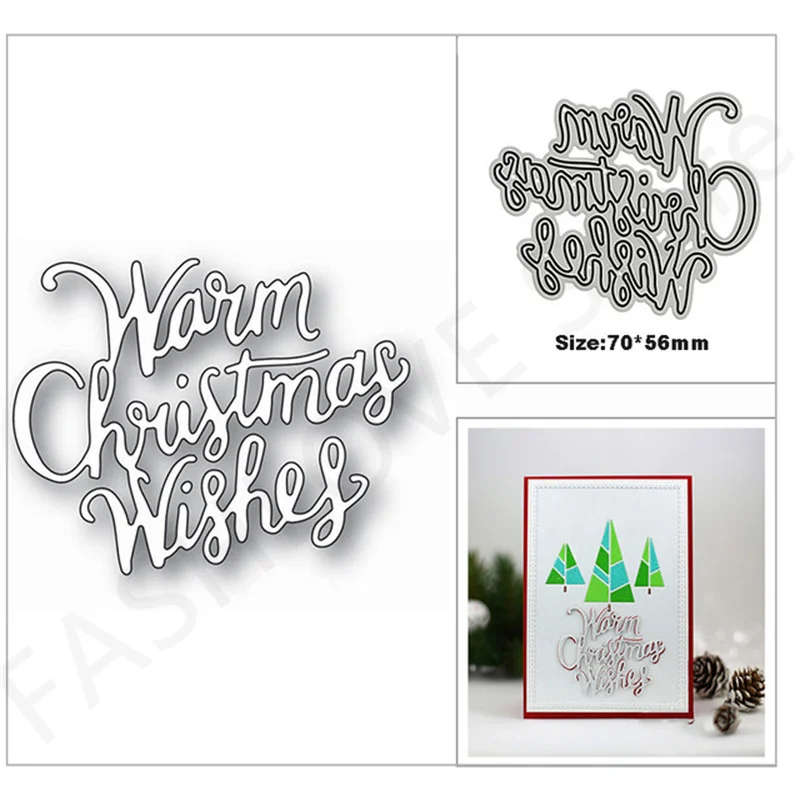

2022 Metal Cutting Dies No Stamps Clear Silicone Stamps for DIY Scrapbooking Paper Card Template Photo Merry Christmas