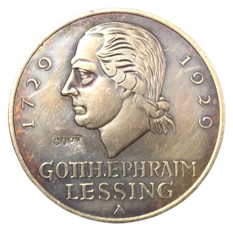 Медная монета Германии 1929 года 5 Reichsmark Gotthold Lessing