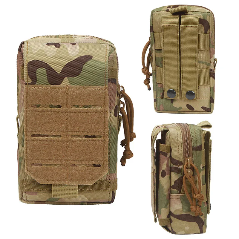 Tactical Outdoor Hiking Travel Mobile Phone Pouch Waist Bag Cellphone Holder Vest Pack Military Molle Pouch