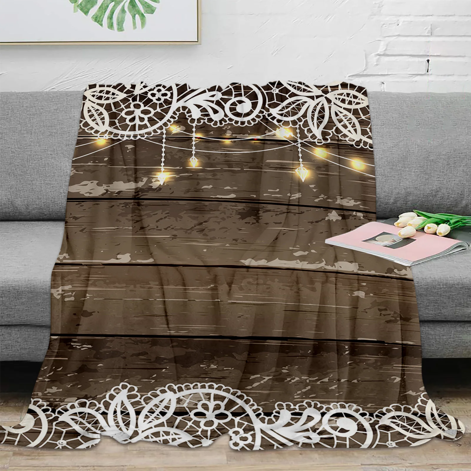 

Плед-одеяло, коричневая доска, искусственное одеяло, мягкое удобное плюшевое одеяло, теплые простыни для дивана и кровати
