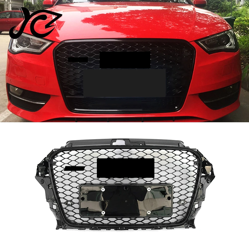 Фото CarManGo для AUDI A3 RS3 8V 2014-2019 передняя решетка радиатора, сетка в сборе, Детская Автоматическая Замена №1