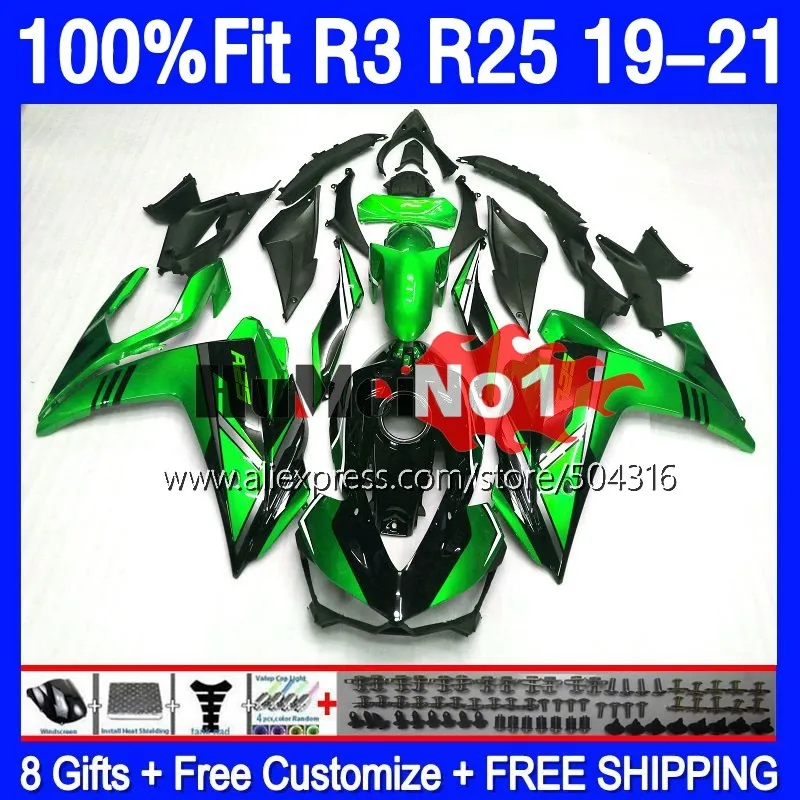 

Injection For YAMAHA YZF-R3 YZFR25 YZF-R25 R 3 25 168MC.130 YZFR3 YZF R3 R25 19 20 21 22 2019 2020 2021 2022 Fairing gloss green