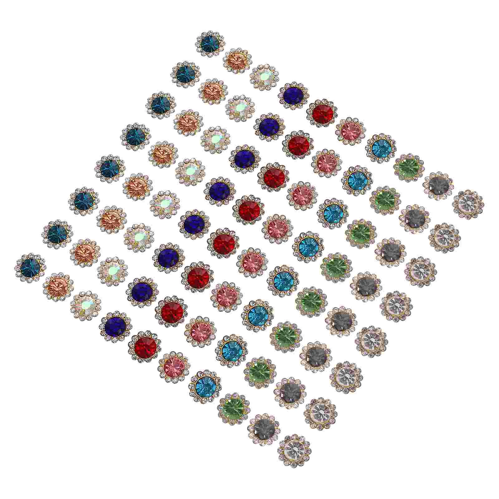 

Buttons Sewing Rhinestone Crystal Rhinestones Glass Upholsteryflower Button Clear Circle Imitateappliques Multicolor Sewtufting
