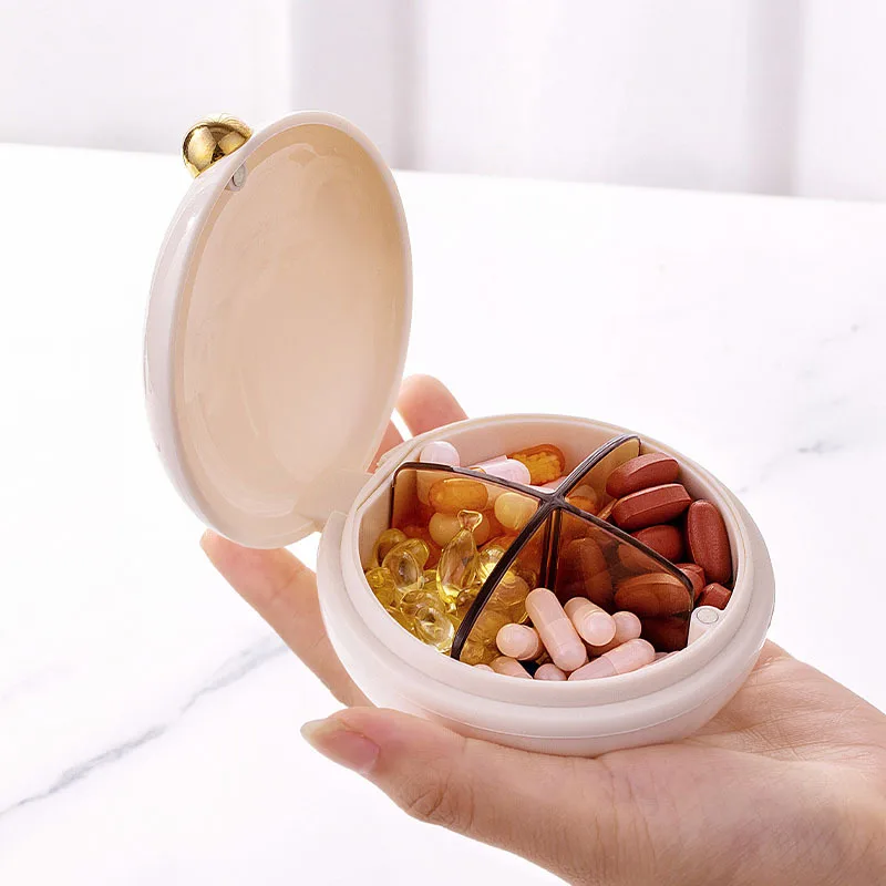 

Light Luxury Portable Sealed Pill Box Moisture-proof Pill Box Sub-packing Storage Box Medicine Box Carry-on Pill Box