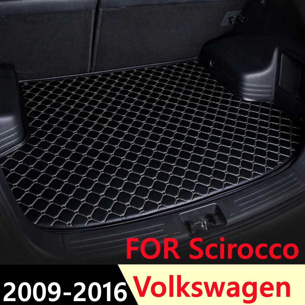

Коврик для багажника автомобиля Volkswagen VW Scirocco 2009-2016, плоский боковой водонепроницаемый задний Чехол для груза, коврик, задние аксессуары, под...