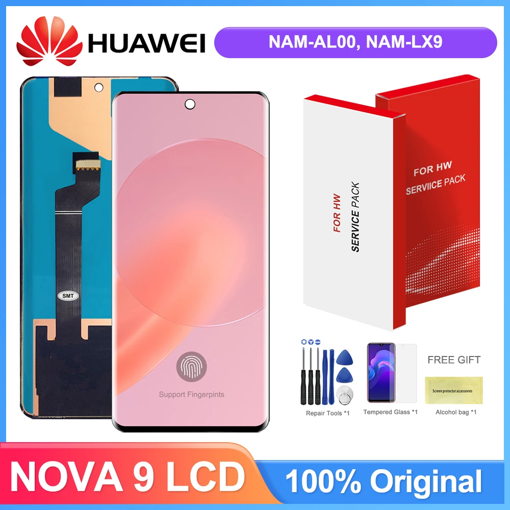 

Оригинальный дисплей 6,57 дюйма для Huawei nova 9 NAM-AL00, ЖК-дисплей с сенсорным экраном и дигитайзером в сборе для Huawei Nova9