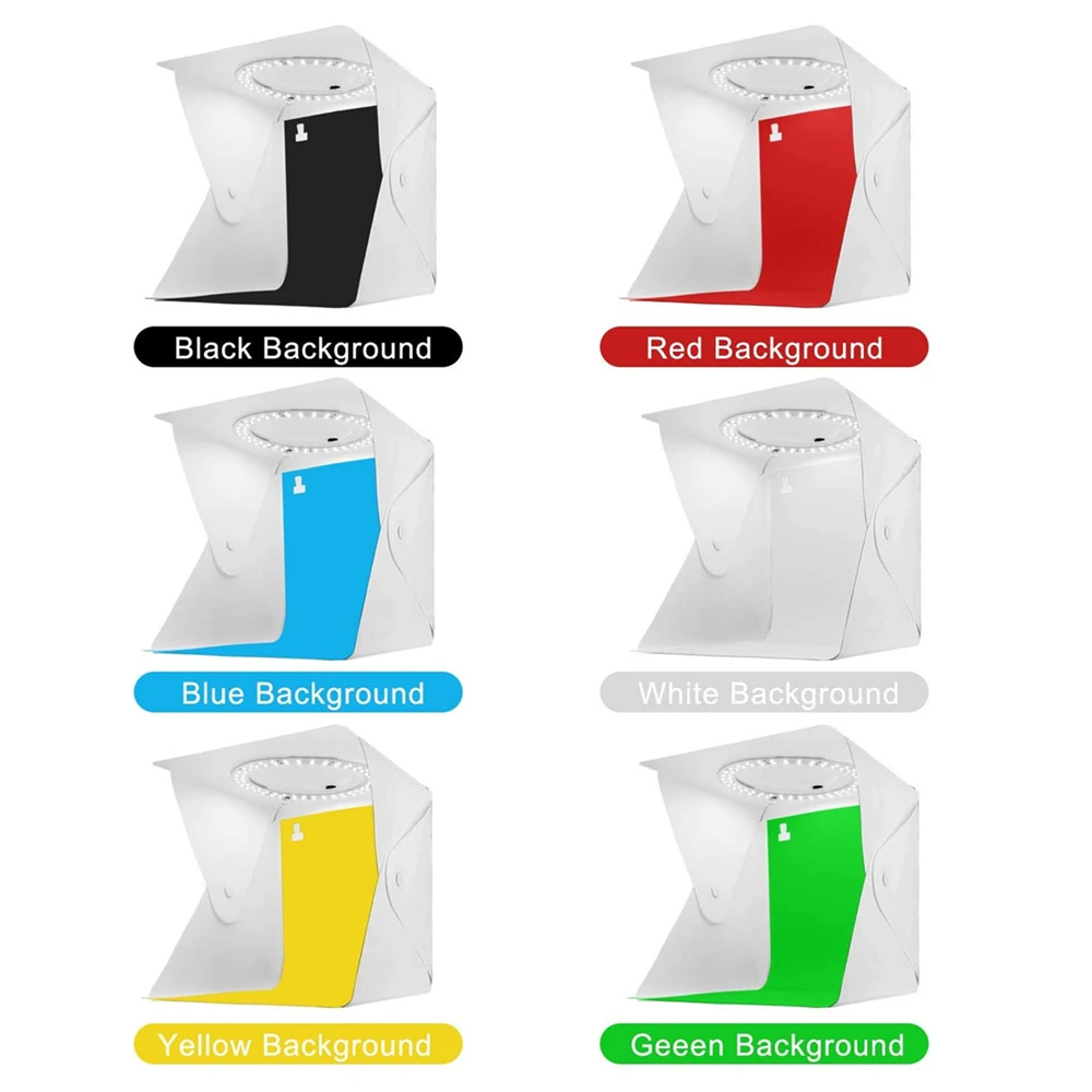 2023 НОВАЯ ВОДОНЕПРОНИЦАЕМАЯ Пылезащитная Фоновая Ринговая Световая Коробка Складная Портативная Фотостудия 6 Съемок.