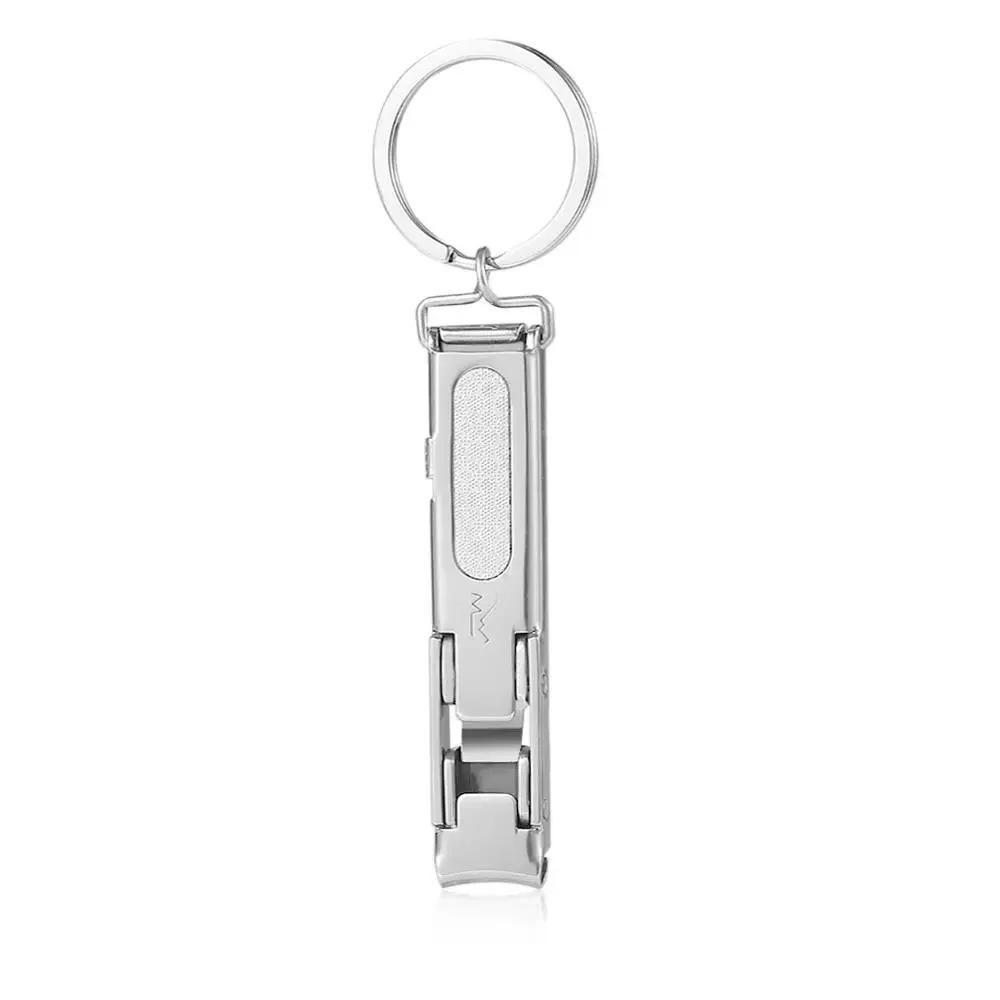 

Steel Ultra-thin Foldable Hand Toe Nail Clippers Cutter With Keychain Cutter Trimmer Silver Tool Key Ring