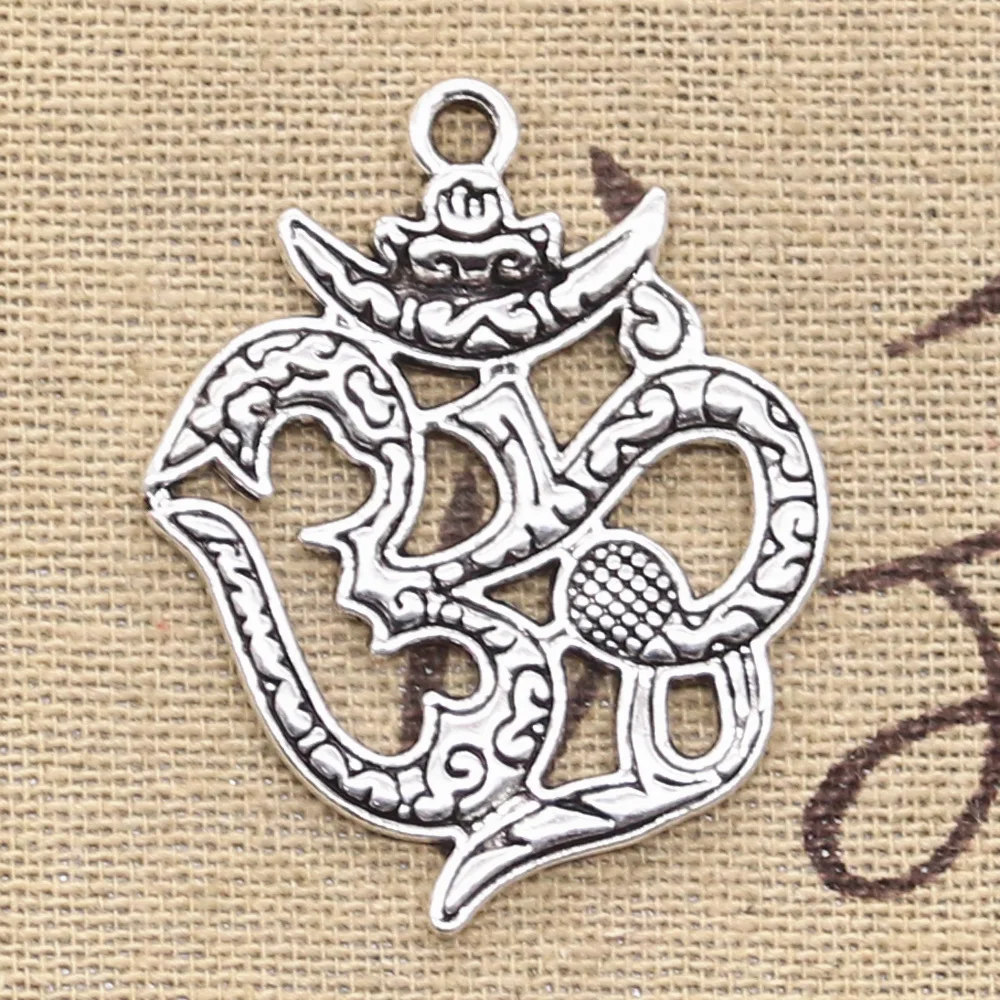 

Подвески для йоги размером 38x30 мм, 6 шт., антикварные искусственные поделки, фурнитура для рукоделия, тибетские украшения ручной работы