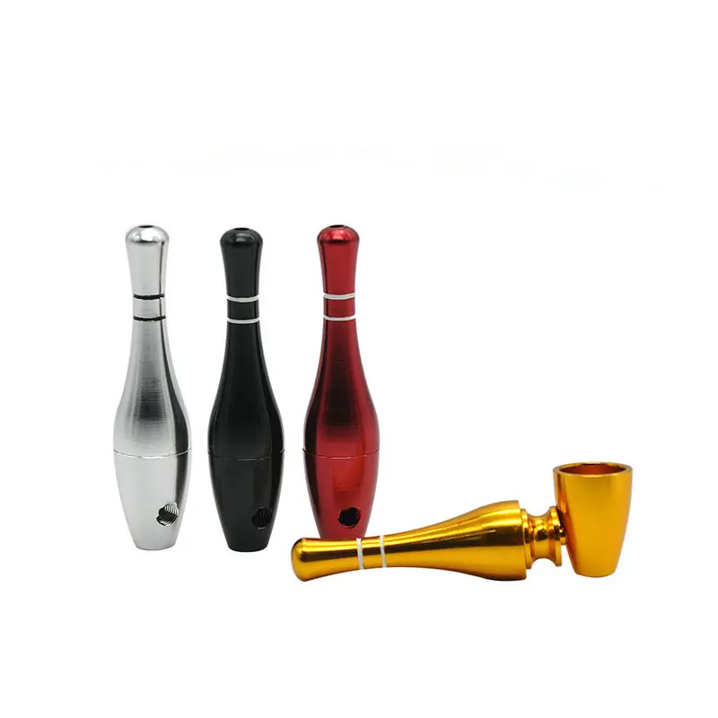 

Metal Bowling Tobacco Pipe Aluminum Detachable Portable Mini Smoking Pipe