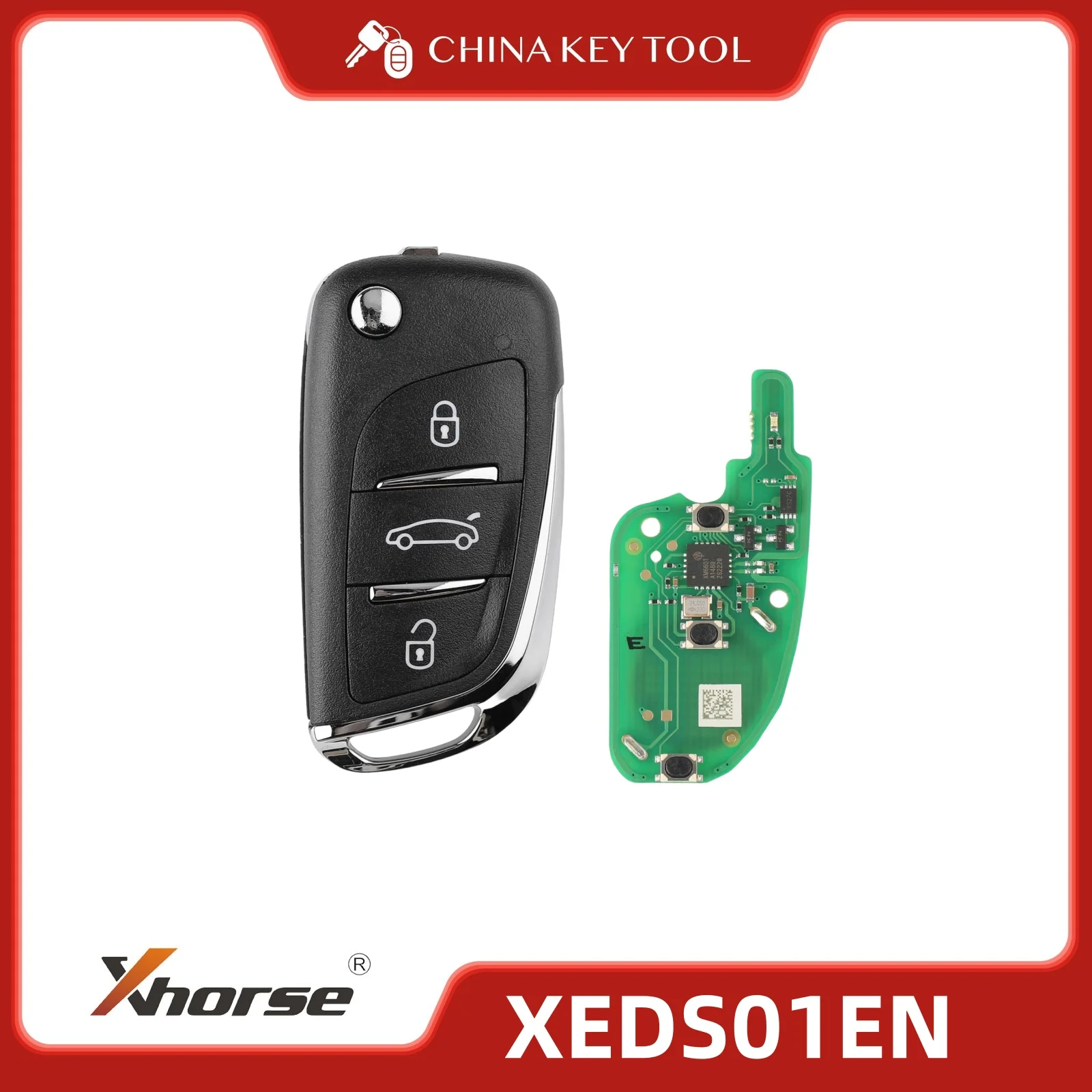 

Xhorse VVDI Super Remote Key DS Style 3 кнопки XEDS01EN Глобальная версия